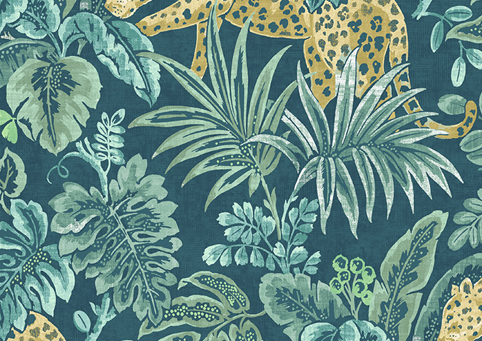 Leopard, Teal - Roller Blind - Image 6